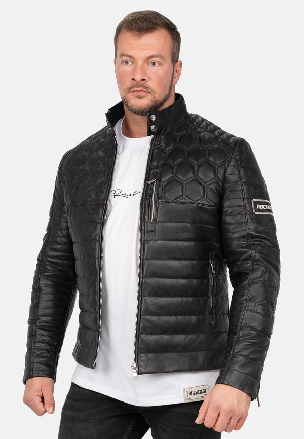 Lederjacke - schwarz