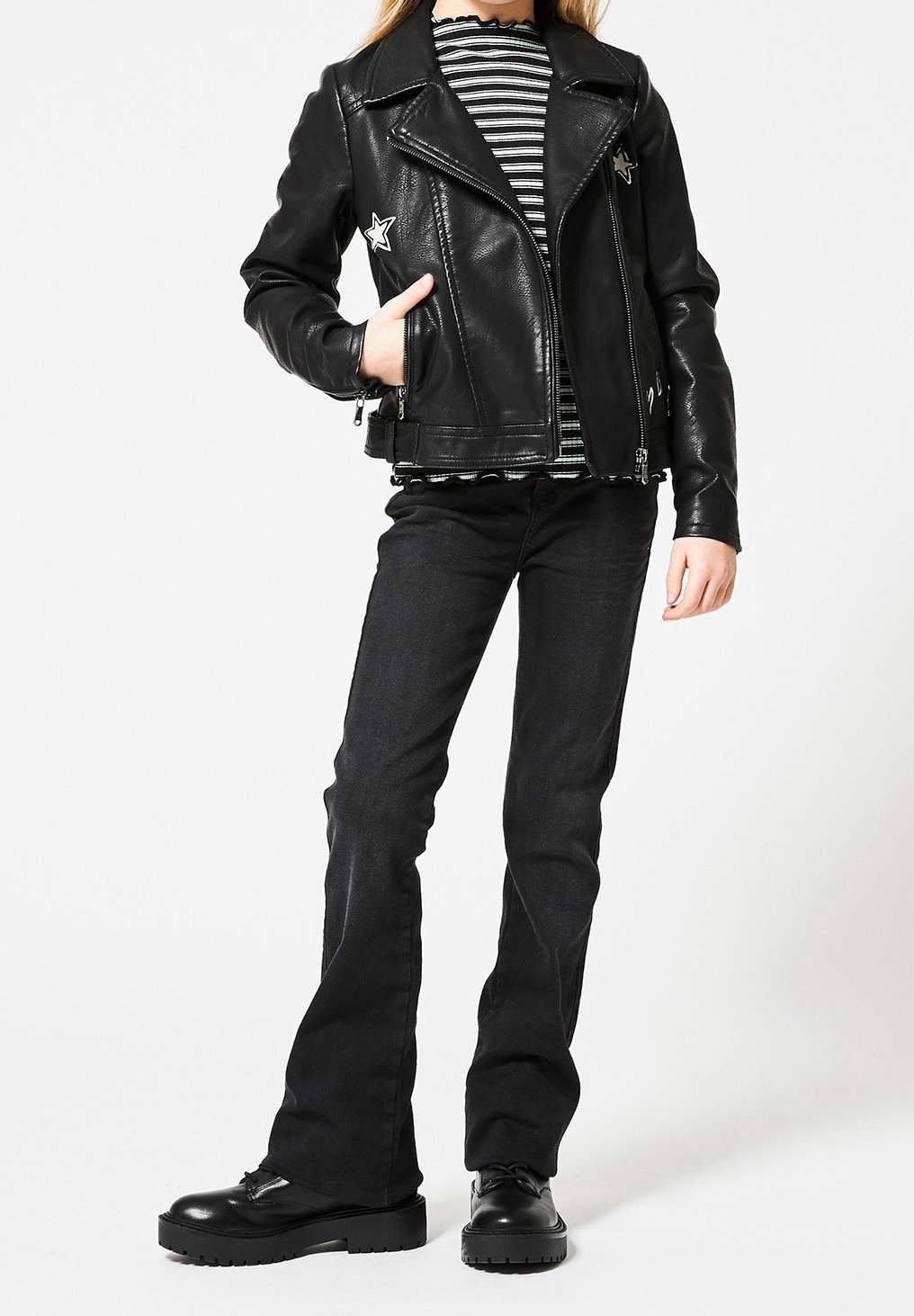 America Today Faux leather jacket - black - (Pre-owned) - Zalando.ie