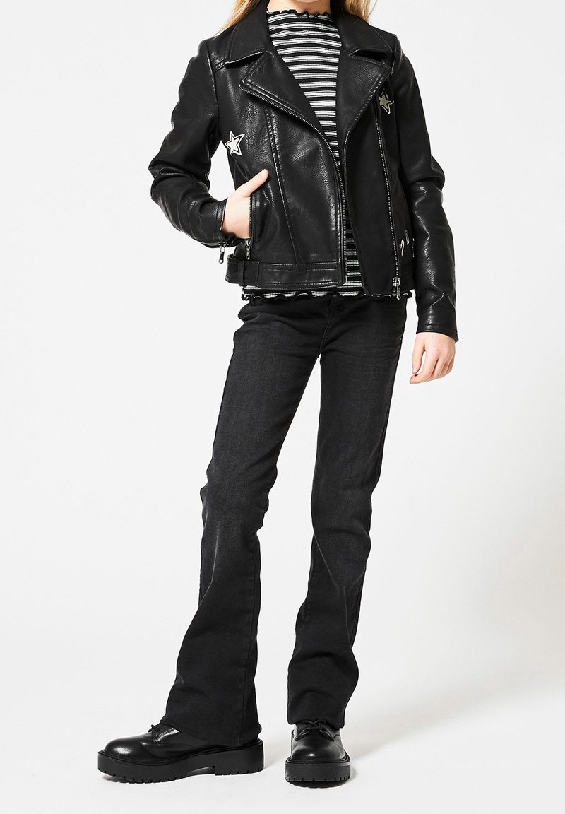 America Today Keinonahkatakki - black