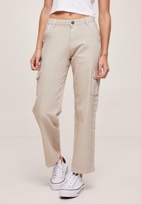 Urban Classics - HIGH WAIST - Flared Jeans - offwhite raw Miniatuurafbeelding 1