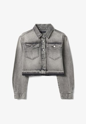 OVS, SHORT SHIRT WITH STUDS - Spijkerjas - grey