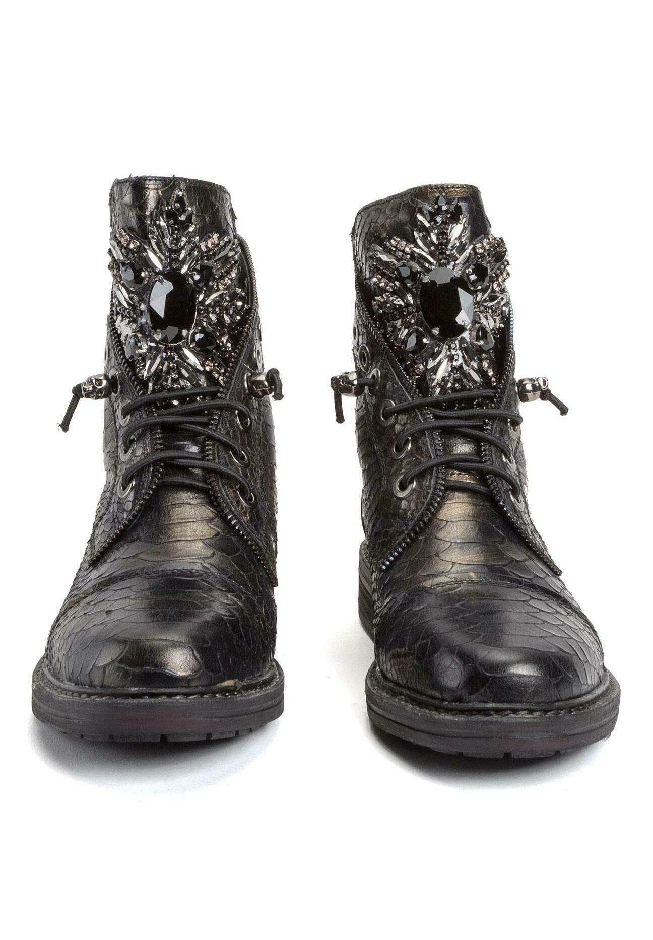 Alma en Pena Botines con cordones - black/multicolor - Zalando.es
