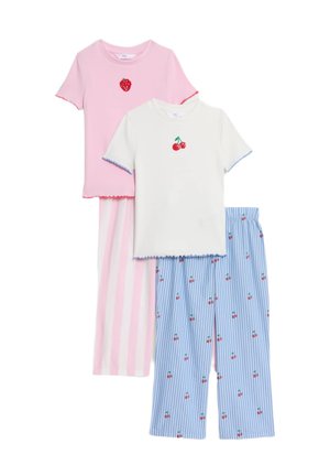 2PACK COTTON RICH FRUIT STRIPED SET  - Pigiama - pink