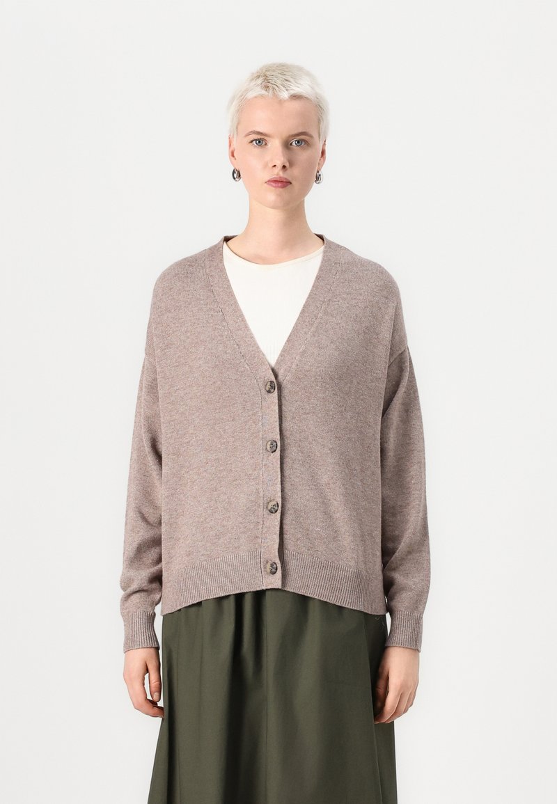 VILA VIRIL V NECK - Cardigan - brown