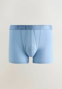 Boxeri bărbătești albastru deschis cu talie elastică cu branding "NEXT", buzunar frontal conturat și detalii curate ale cusăturilor.