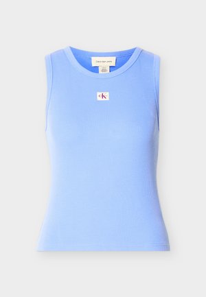 Calvin Klein Jeans, WOVEN TANK - Μπλούζα - blue descent