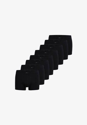Set di otto boxer neri, realizzati in un tessuto morbido, con cinturino elastico e una vestibilità aderente dal taglio classico.