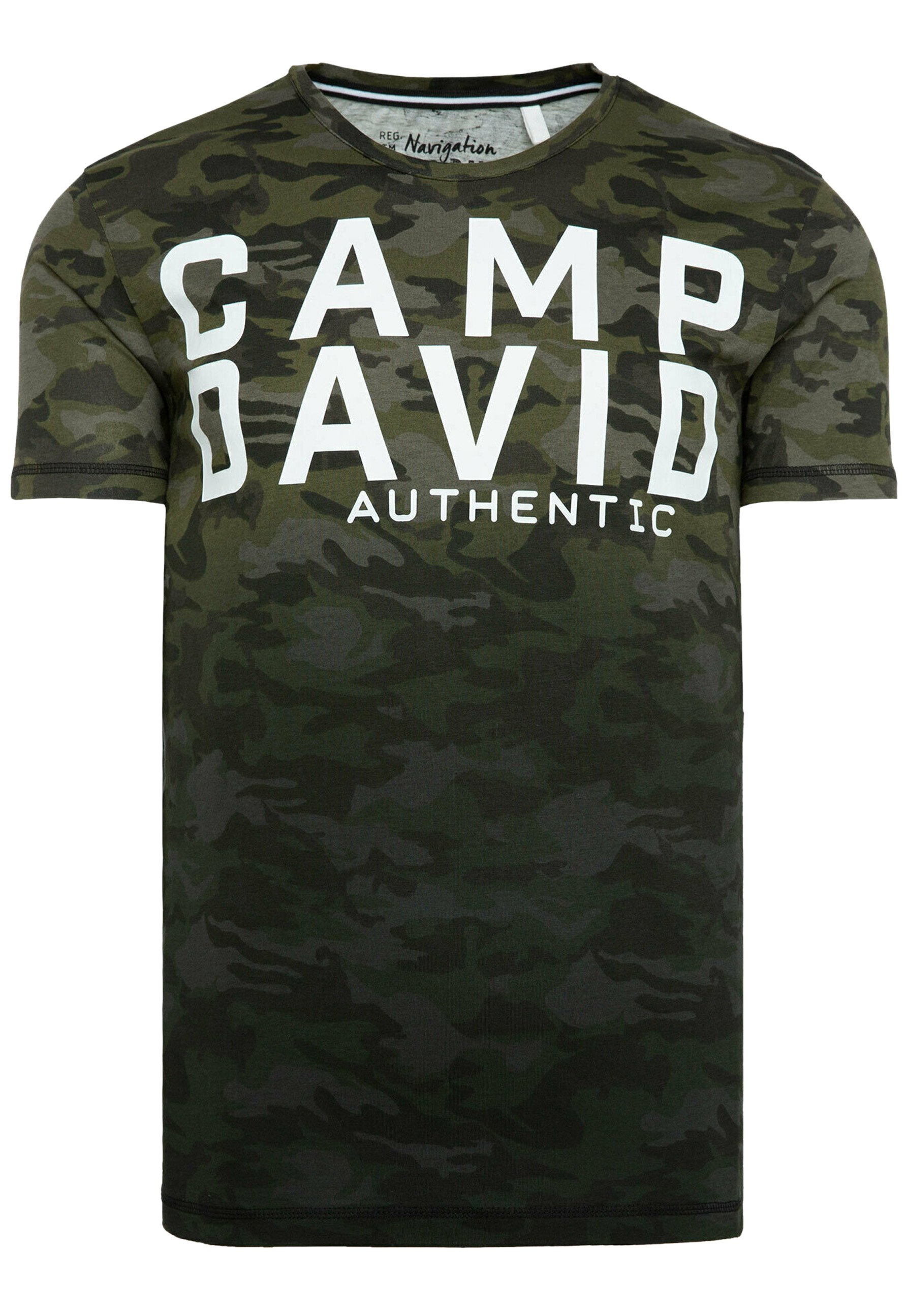 Camp David Print T-shirt - gradient 