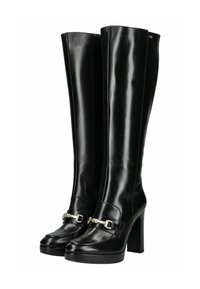 NeroGiardini Enkellaarsjes met plateauzool - nero