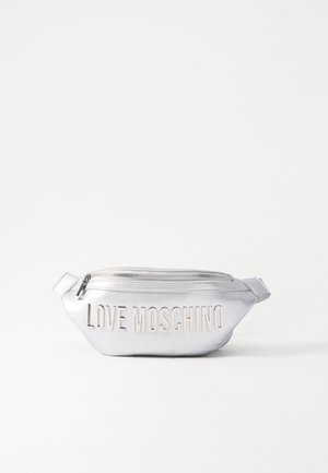 LAMINATED BOLD LOVE - Torbica za okoli pasu - metallic silver