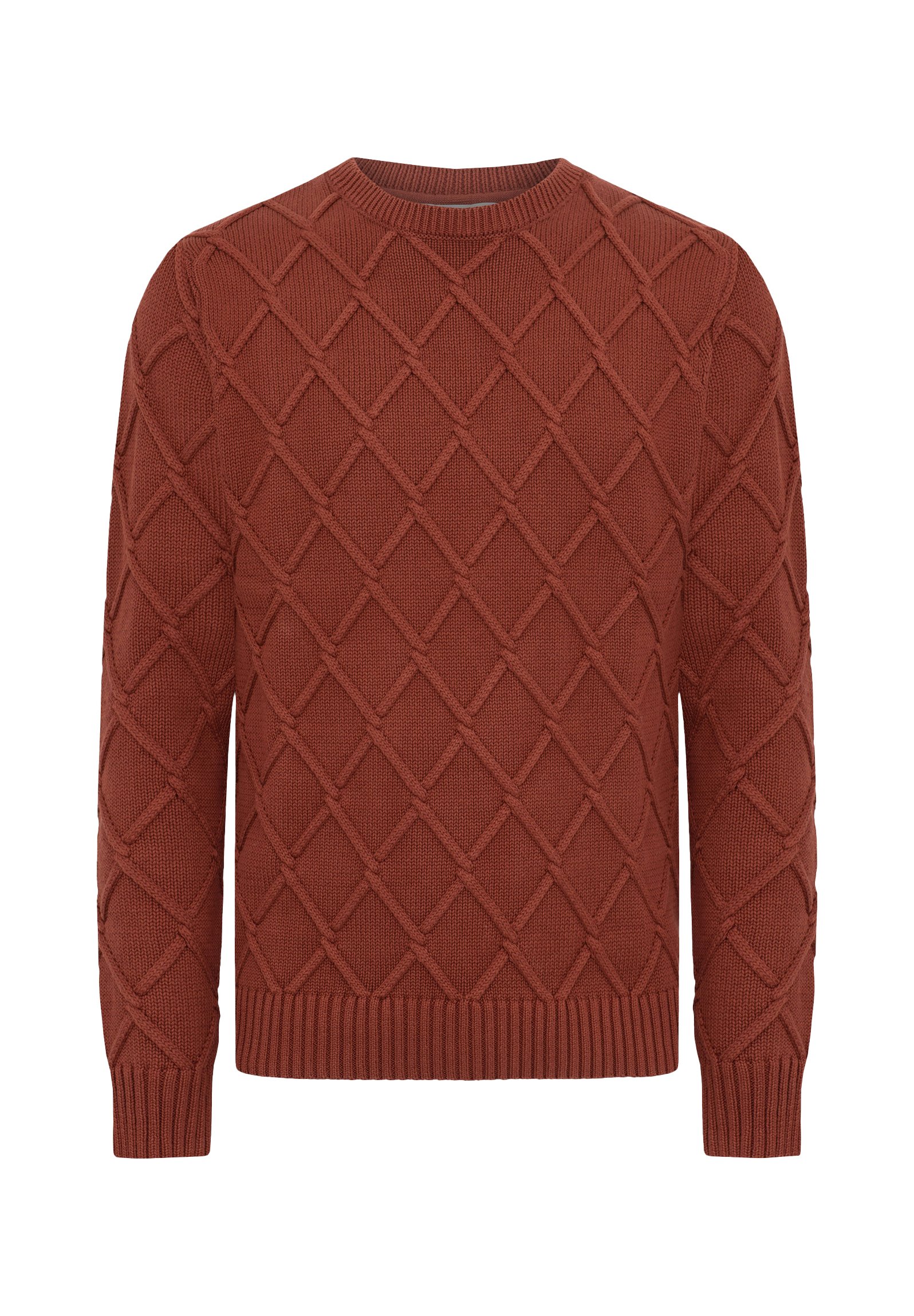 Dan John Pullover brick red/rouge chiné