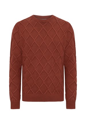Striktrøje - brick red