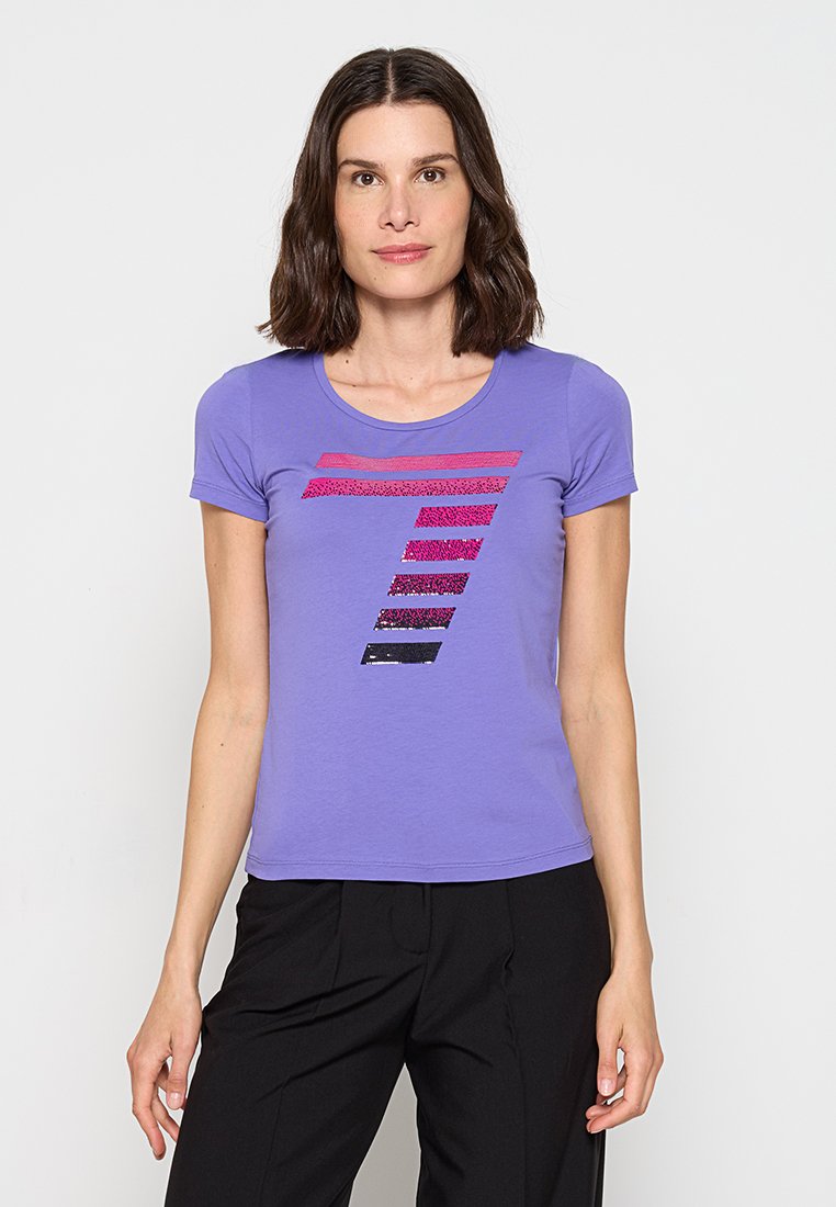 EA7 Emporio Armani T-shirt print paars
