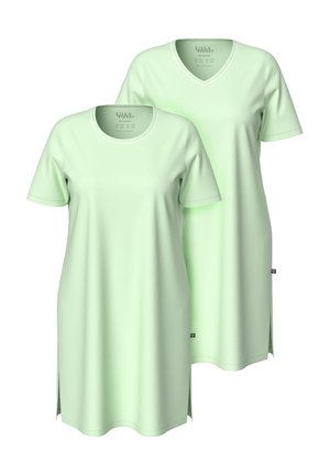 BIG 2ER-PACK RUNDHALS V-AUSSCHNITT HALBARM - Yöpaita - pale mint