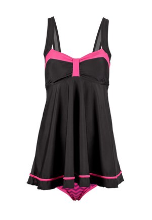 BECO the world of aquasports, TANKINI ZIGZAG SET - Bikini - schwarz-pink