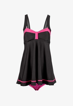 BECO the world of aquasports, TANKINI ZIGZAG SET - Bikini - schwarz-pink