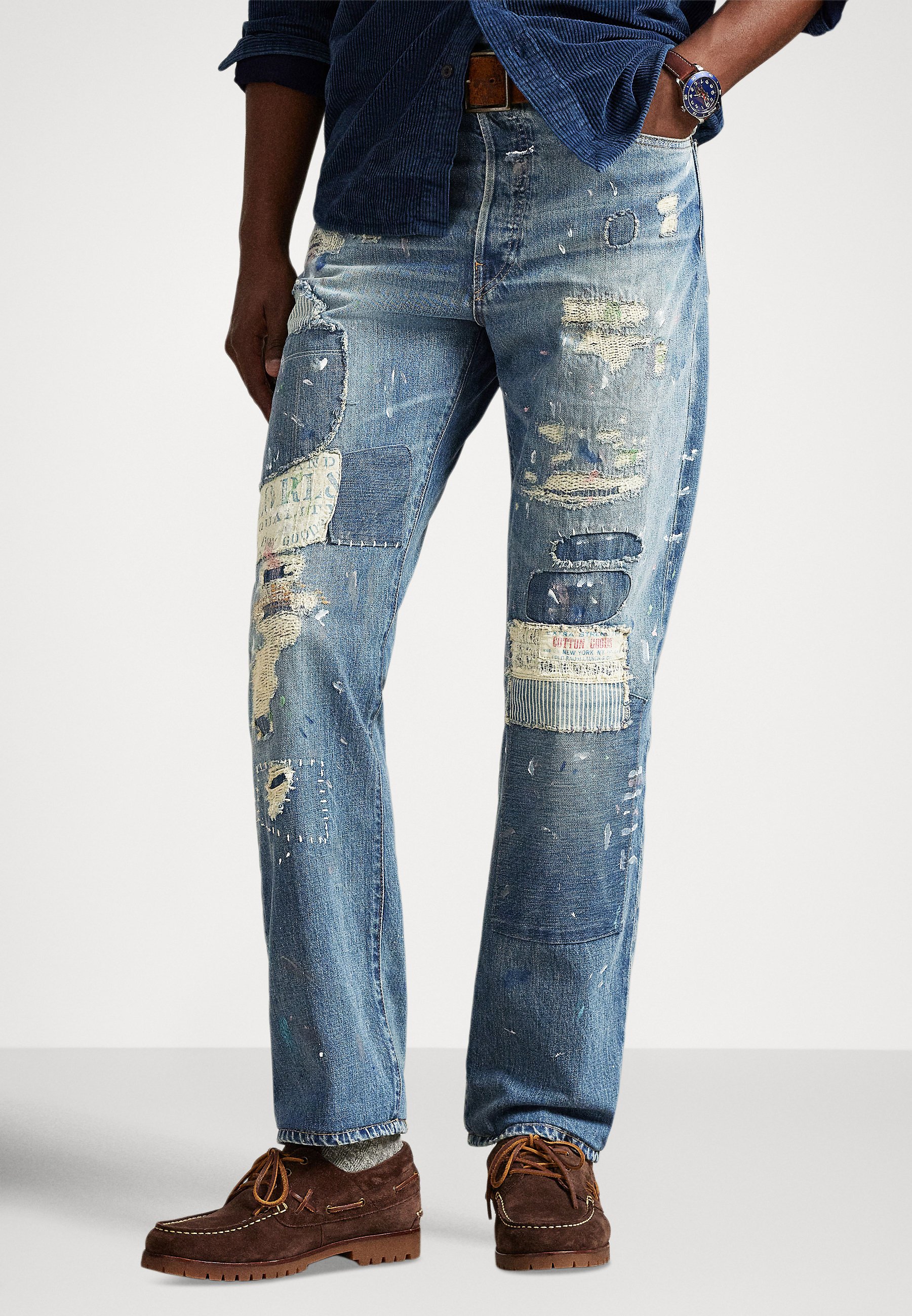Polo Ralph Lauren HERITAGE STRAIGHT DISTRESSED JEAN - Straight leg 