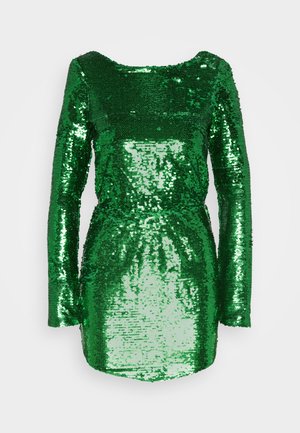 NA-KD, SEQUIN DETAIL DEEP BACK MINI DRESS - Коктейлна рокля/Парти рокля - green