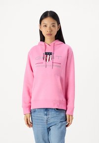 GANT ARCHIVE SHIELD HOODIE - Sweater - candy pink