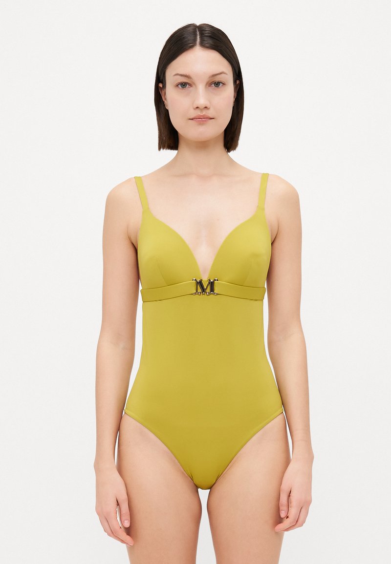 Max Mara Beachwear Kopalke - olive green