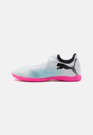 FUTURE 7 PLAY IT - Salės futbolo bateliai - white/black/poison pink