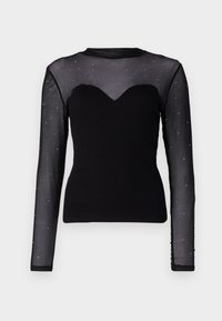 NMMAYA MIX DETAIL - Top dugih rukava - black