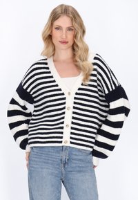 DreiMaster Kardigán - navy offwhite