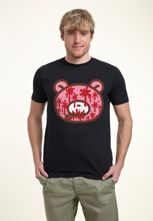 Henry Tiger, GLOOMY BEAR THE NAUGHTY GRIZZLY BLOOD SPLAT FACE HALLOWEEN - T-shirt con stampa - navy blue