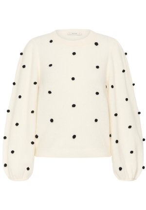 Gestuz, ALPHA DOT PULLOVER - Πουλόβερ - ivory