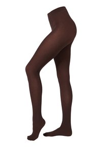 THERMO RIBBED - Medias -  dark brown cashmere ribbed