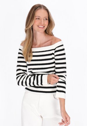 Trui - offwhite black