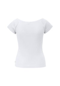 QS MIT STRUKTUR - T-shirt basic - weiß