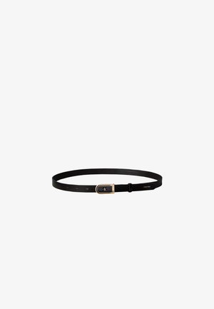 Calvin Klein, ROUND PLAQUE - Belt - black/antique light gold-coloured