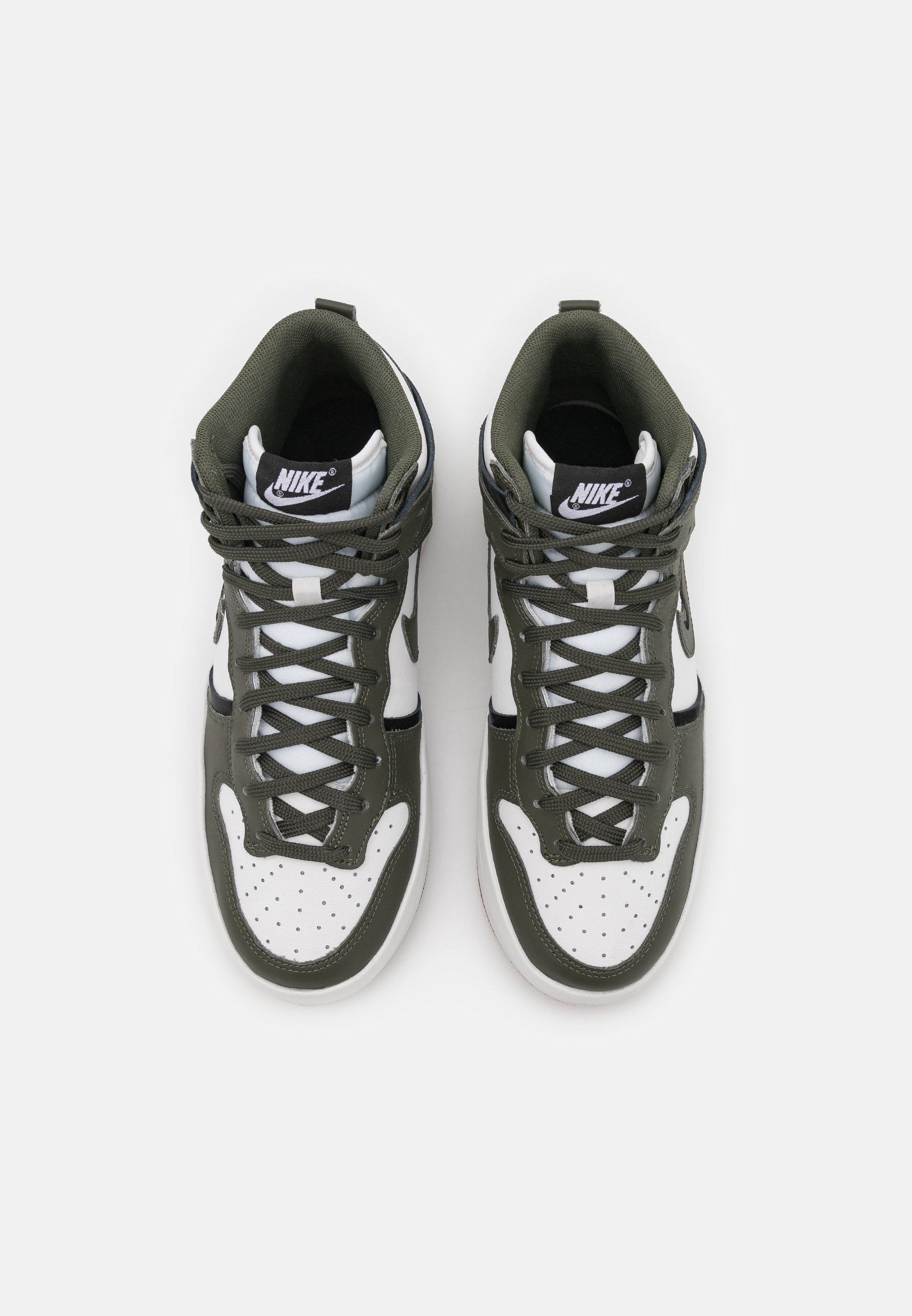 Nike Sportswear WMNS DUNK HIGH UP - Sneakers hoog - summit white/cargo  khaki/black/crème - Zalando.nl