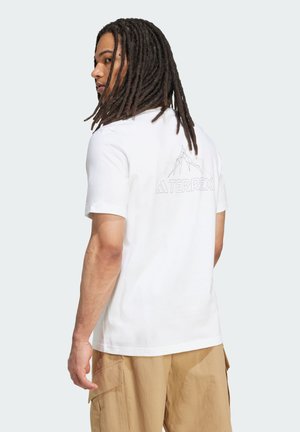 MOUNTAIN - Print T-shirt - white grey three