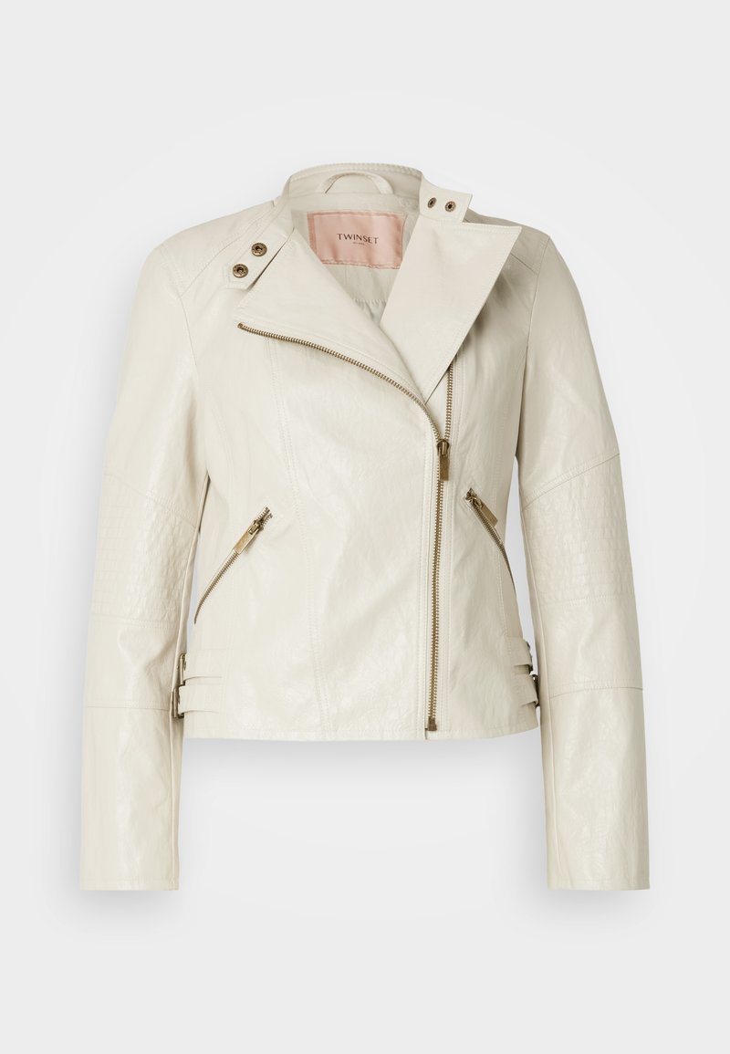 TWINSET Imitatieleren jas crème TWINSET Imitatieleren jas crème