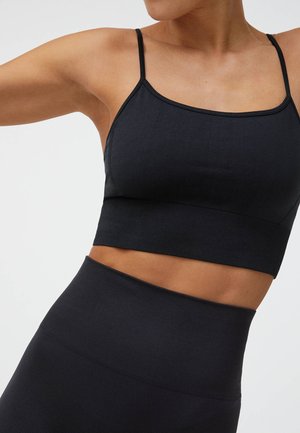 Light support sports bra - black