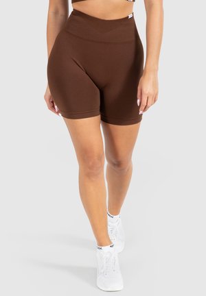 Smilodox AMAZE PRO HIGH WAIST PERFORMANCE SHORTS - Tights - braun