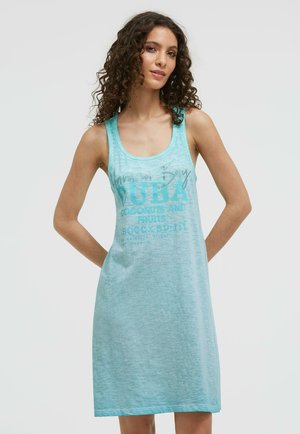 Soccx, SOCCX TANKTOP-KLEID MIT GLITTER PRINT - Jerseykleid - aqua splash