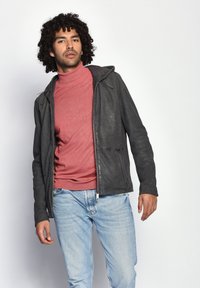 Maze Lederjacke - anthracite
