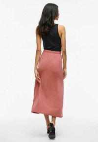 VILA HIGH WAIST - Maksihame - brick dust