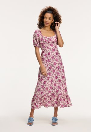 JESS LINEN FLOWER - Vestito lungo - pink botanic flower