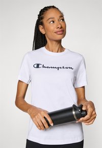 Weißes Baumwoll-T-Shirt mit 