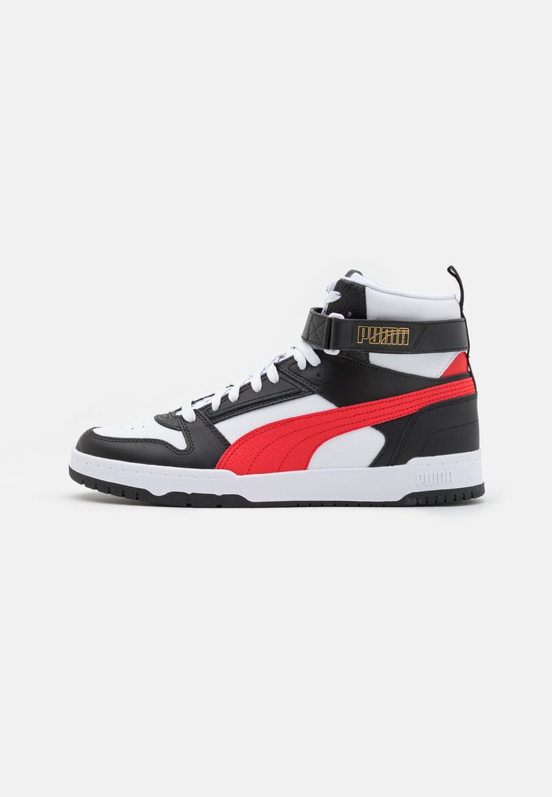 Puma - RBD GAME UNISEX - Visoki športni copati - white/high risk red/black/team gold, Povečajte