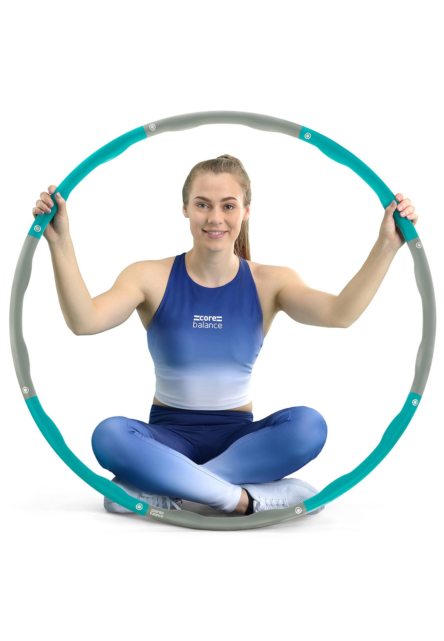 Core Balance HULA HOOP WAVY WEIGHTED Fitness Yoga teal