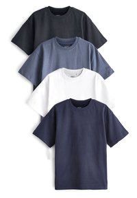 Next - RELAXED FIT T-SHIRTS 4 PACK - T-Shirt basic - blues Thumbnail-Bild 1