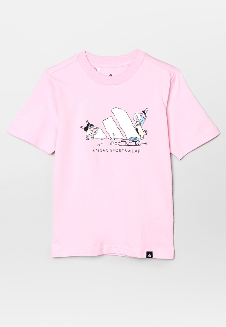 adidas Originals T-shirt print donkerroze adidas Originals T-shirt print donkerroze