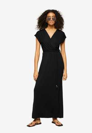 Friends Like These SHORT SLEEVE WRAP V NECK WAIST - Jerseykleid - black