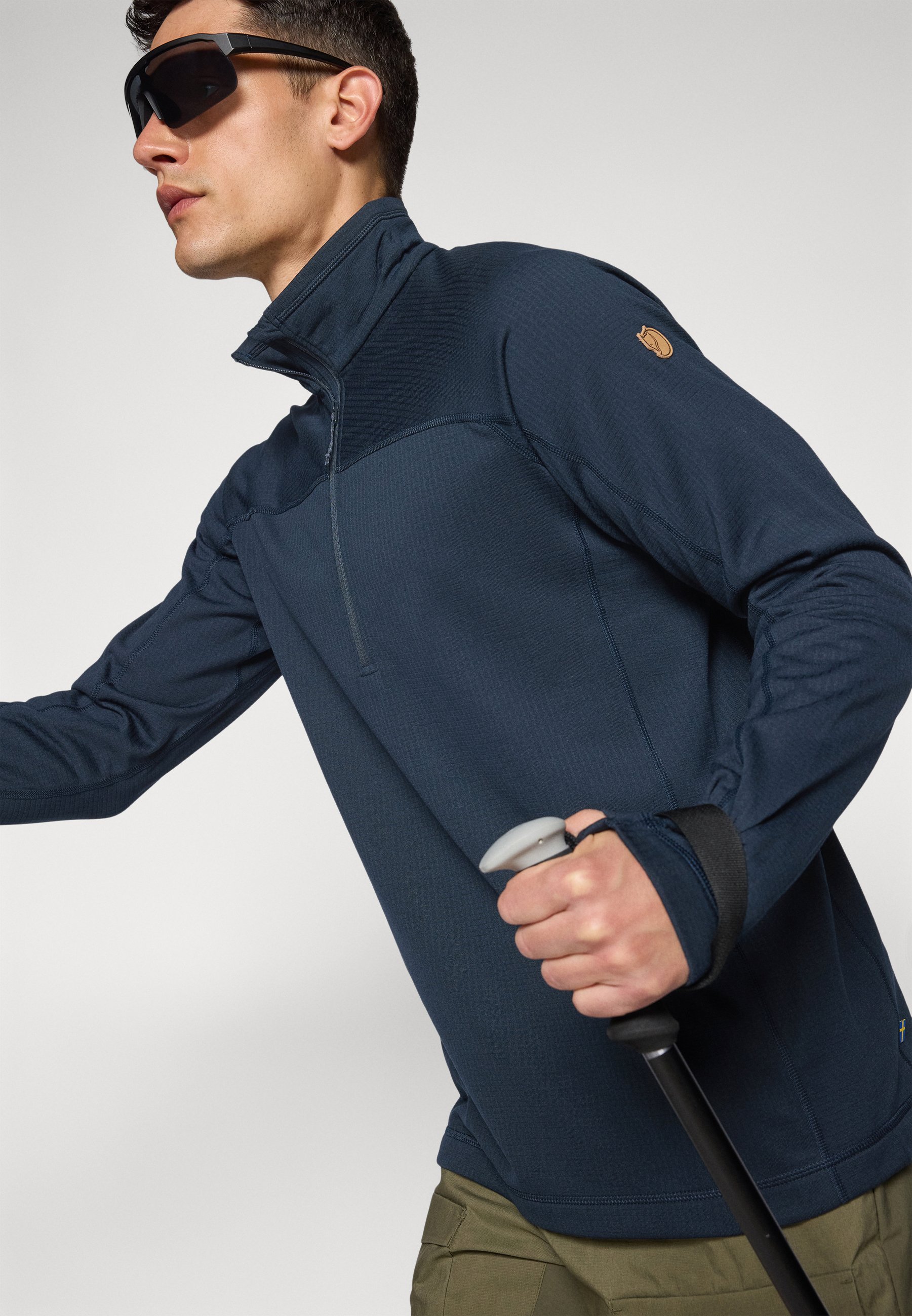 Fjällräven ABISKO LITE FLEECE HALF ZIP M - Sweatshirt - dark navy