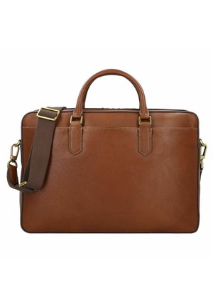 ASHER - Briefcase - medium brown